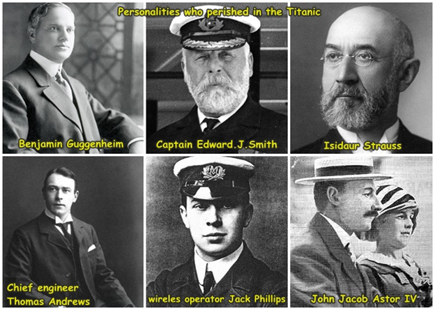 Personalities who perished in the Titanic